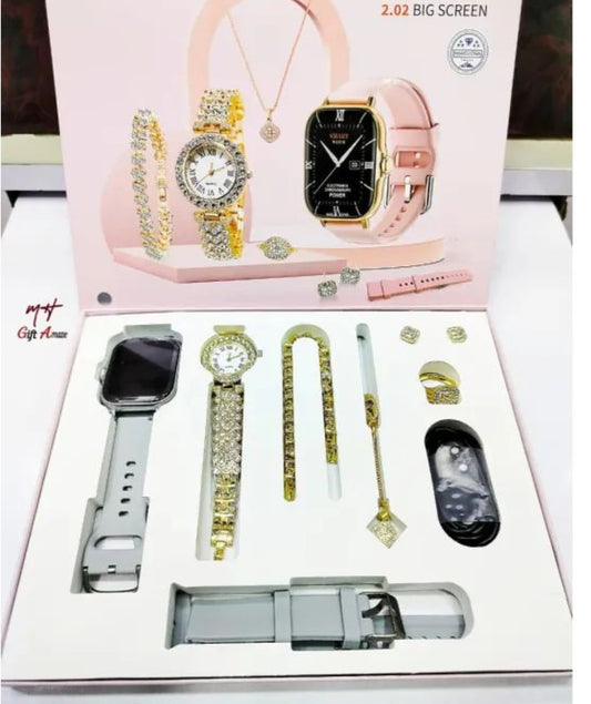 A58 Plus SmartWatch and Jewellery Combo