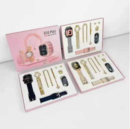 A58 Plus SmartWatch and Jewellery Combo
